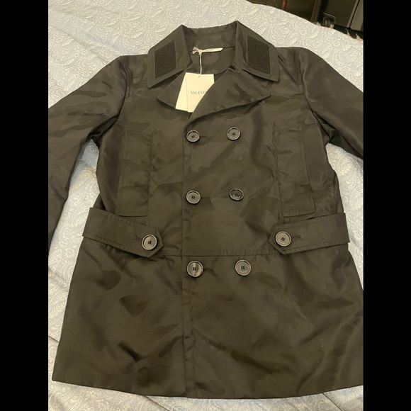 Valentino Mens Peacoat Camo Jacket Size 46/S - Picture 4 of 12